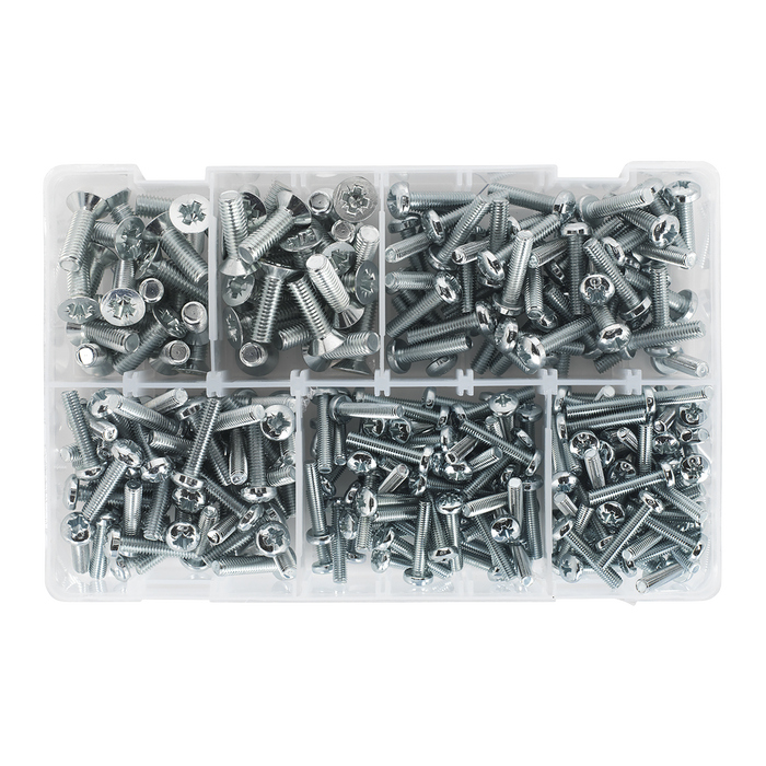 Countersunk & Pan Head Pozi Machine Screw Assortment M5-M8 264pc | AB054MS