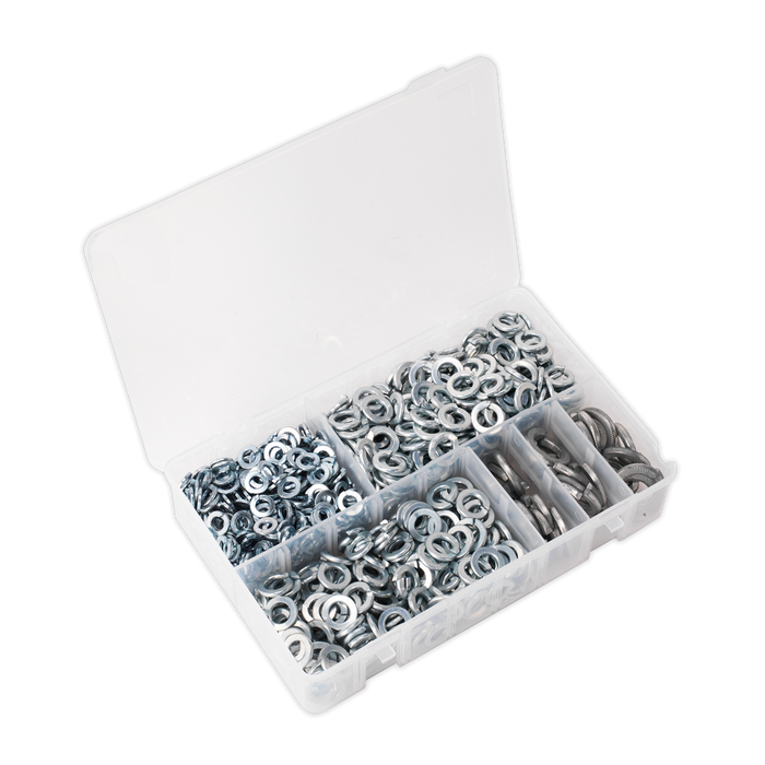 Zinc Plated Spring Washer Assortment M6-M16 1010pc - DIN 127B | AB058SW