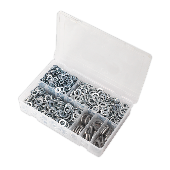 Zinc Plated Spring Washer Assortment M6-M16 1010pc - DIN 127B | AB058SW