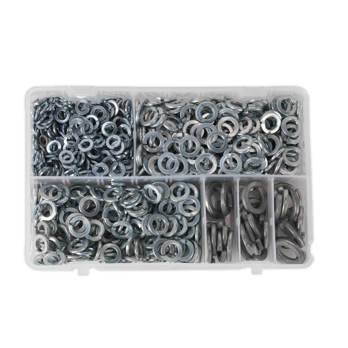 Zinc Plated Spring Washer Assortment M6-M16 1010pc - DIN 127B | AB058SW