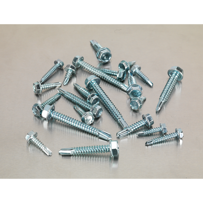 Zinc Plated Self-Drilling Screw Assortment Hex Head 410pc | AB061SDH