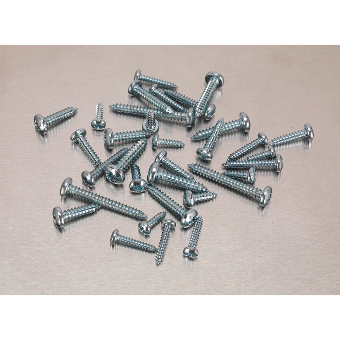 Zinc Plated Self-Tapping Pan Head Pozi Screw Assortment 700pc - DIN 7981CZ | AB063STPH