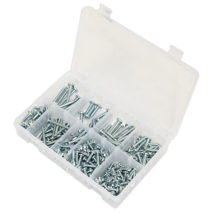 Zinc Plated Self-Tapping Pan Head Pozi Screw Assortment 305pc - DIN 798CZ | AB064STPP