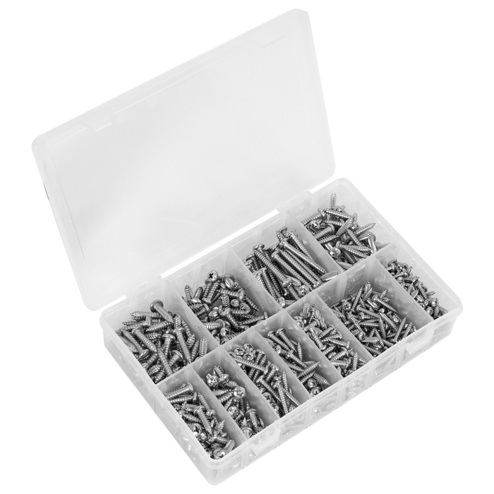 Stainless Steel Self-Tapping Screw Assortment 700pc | AB0700SSST