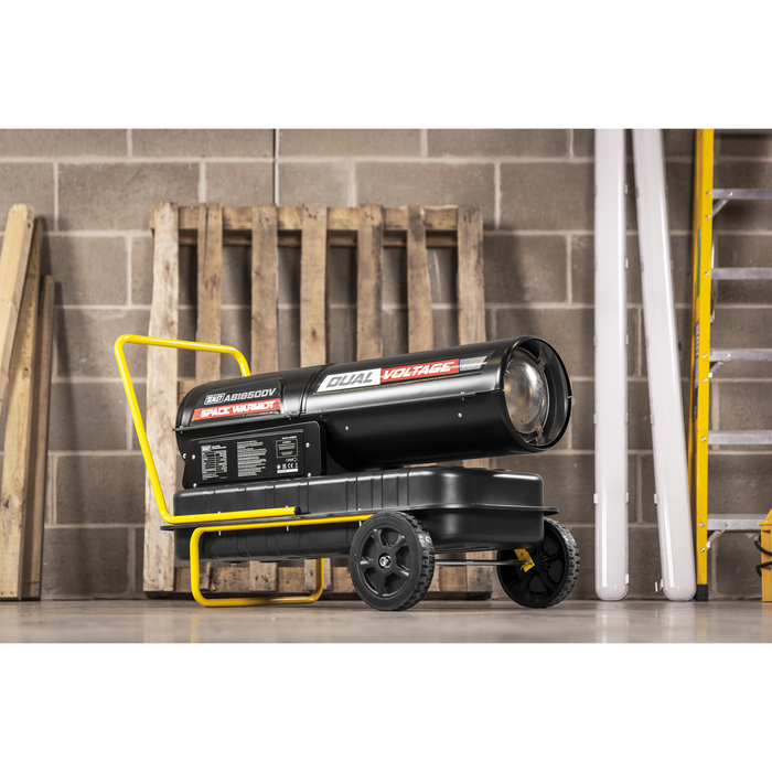 Dual Voltage Space Warmer® Kerosene/Diesel Heater with Wheels 185,000Btu/hr(55kW) | AB1850DV