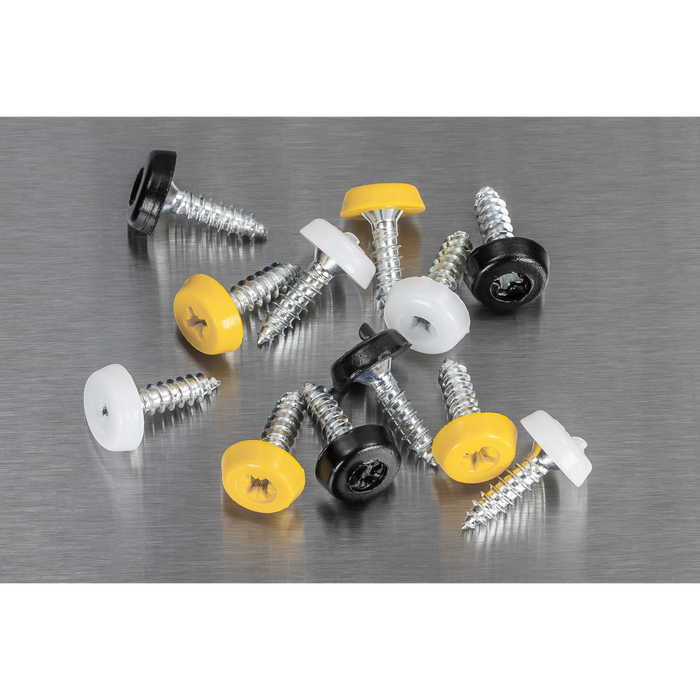 Numberplate Screw Assortment 4.8mm x 18mm 195pc - Plastic Enclosed Head | AB195NP