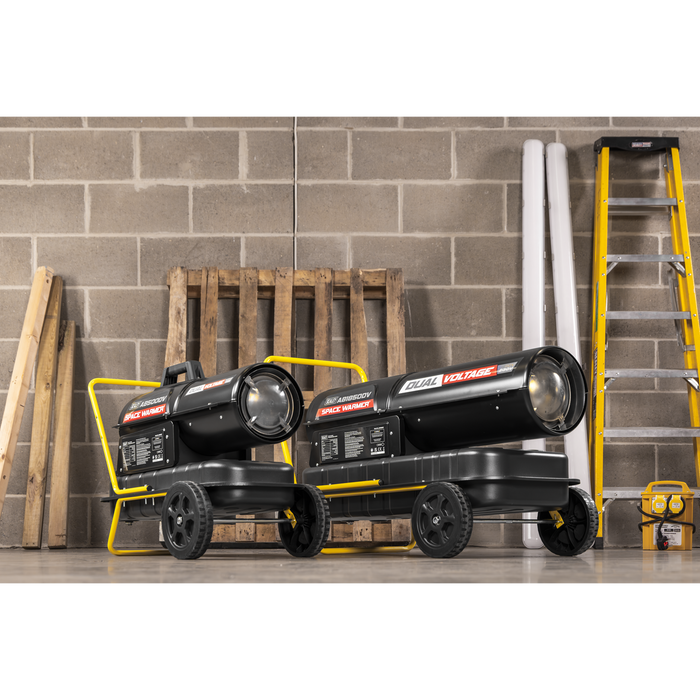 Dual Voltage Space Warmer® Kerosene/Diesel Heater with Wheels 185,000Btu/hr(55kW) | AB1850DV