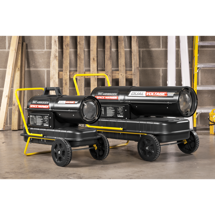 Dual Voltage Kerosene/Diesel Space Warmer® Heater with Wheels 50,000Btu/hr | AB500DV