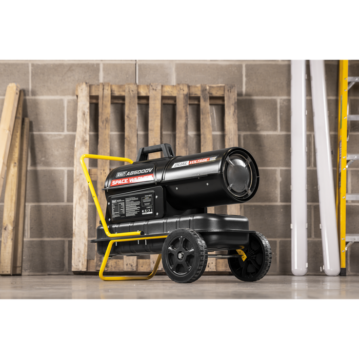 Dual Voltage Kerosene/Diesel Space Warmer® Heater with Wheels 50,000Btu/hr | AB500DV