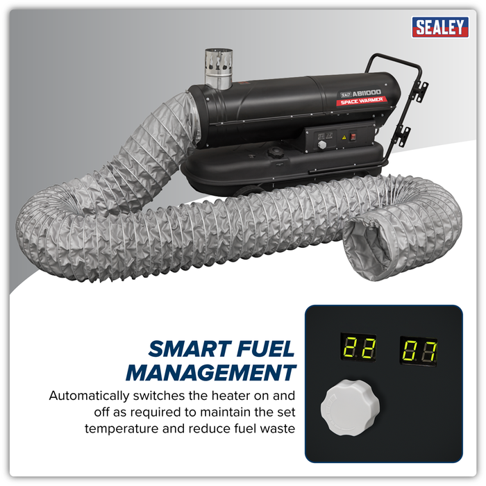 Space Warmer® Indirect Kerosene/Diesel Heater 102,000Btu/hr with 5M Ducting | ABI1000COMBO