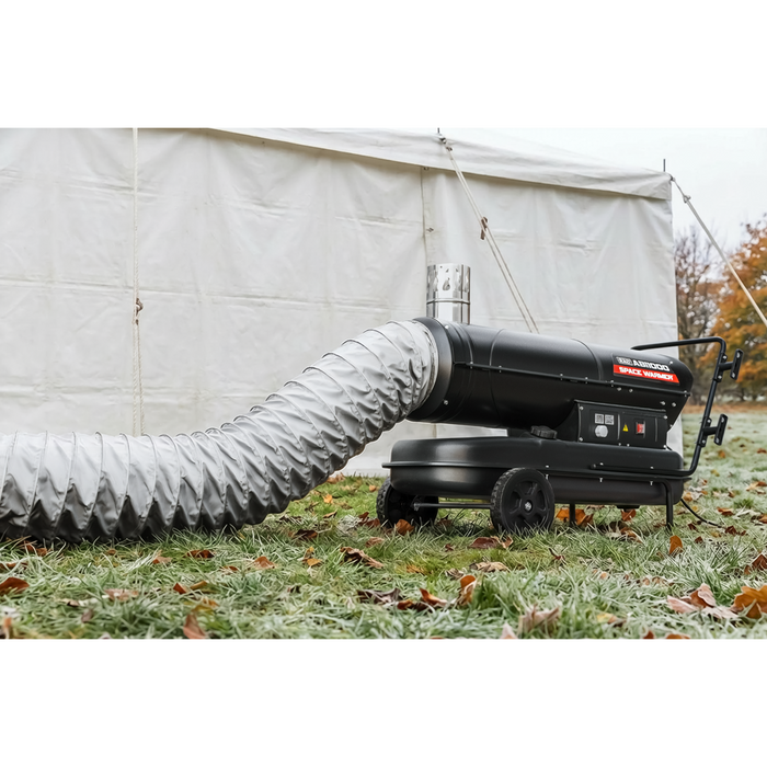 Space Warmer® Indirect Kerosene/Diesel Heater 102,000Btu/hr with 5M Ducting | ABI1000COMBO