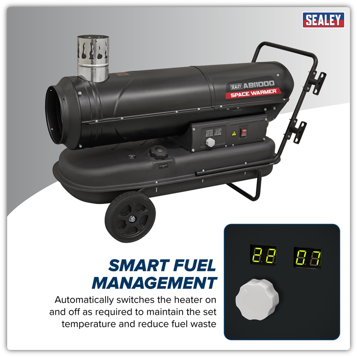 Space Warmer® Indirect Kerosene/Diesel Heater with Wheels 102,000Btu/hr | ABI1000