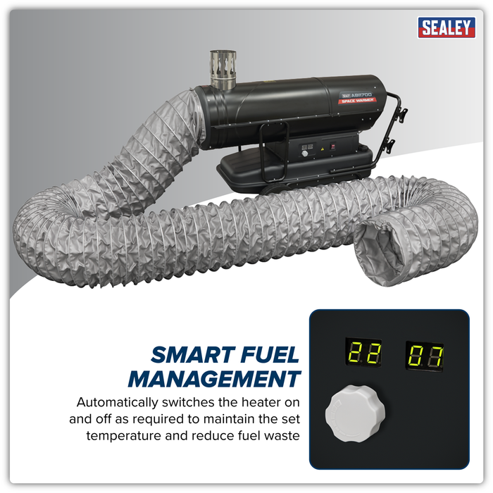 Space Warmer® Indirect Kerosene/Diesel Heater 170,000Btu/hr with 5M Ducting | ABI1700COMBO