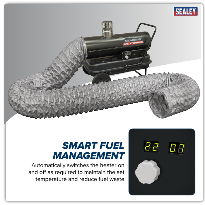 Space Warmer® Indirect Kerosene/Diesel Heater 68,000Btu/hr with 5M Ducting | ABI600COMBO