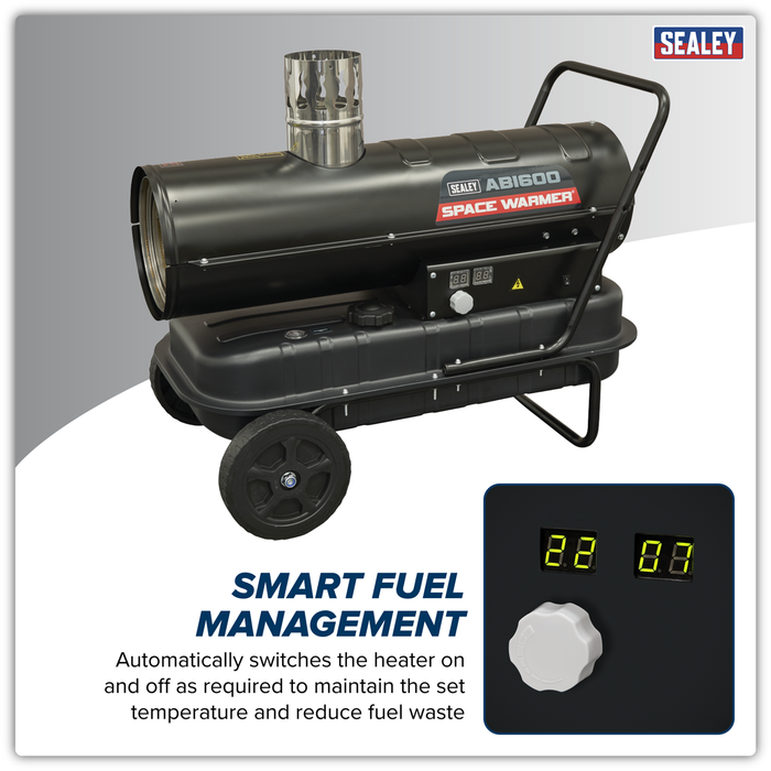 Space Warmer® Indirect Kerosene/Diesel Heater with Wheels 68,000Btu/hr | ABI600