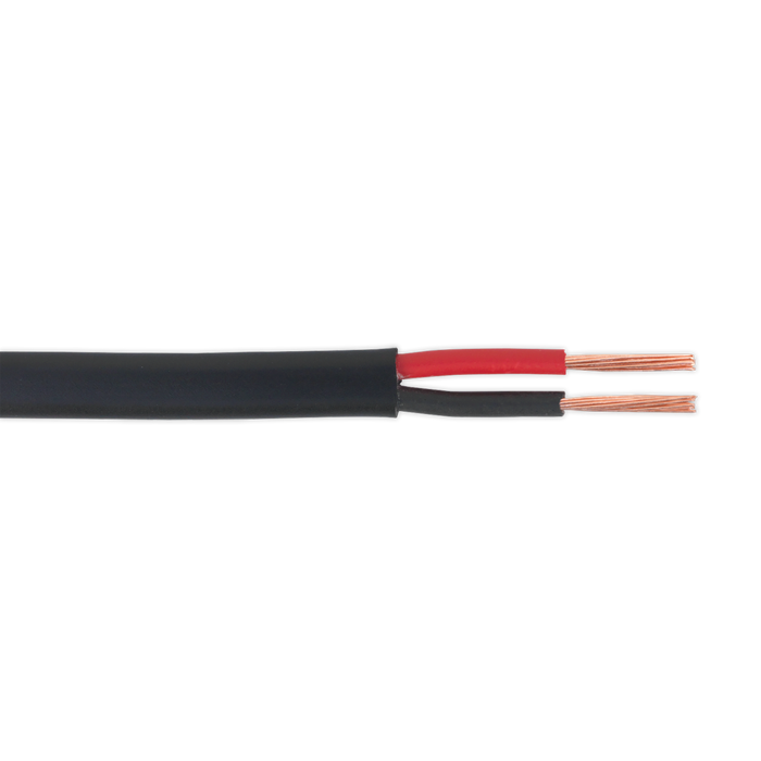 8.75A Thick Wall Flat Twin Automotive Cable 30m - Black | AC1430TWTK