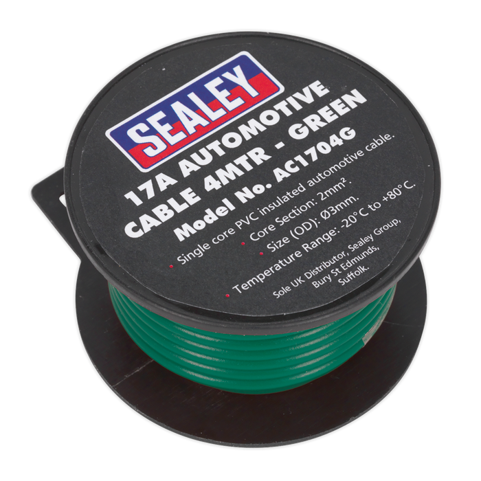 17A Thick Wall Automotive Cable 4m - Green | AC1704G