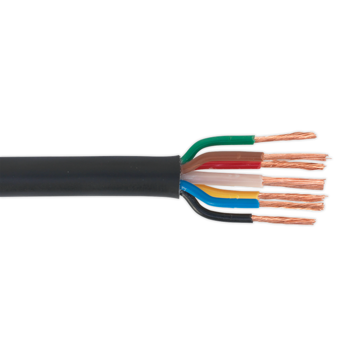 30m Thin Wall Automotive Cable 6 x 1mm² 32/0.20mm, 1 x 2mm² 28/0.30mm - Black | AC28307CTH