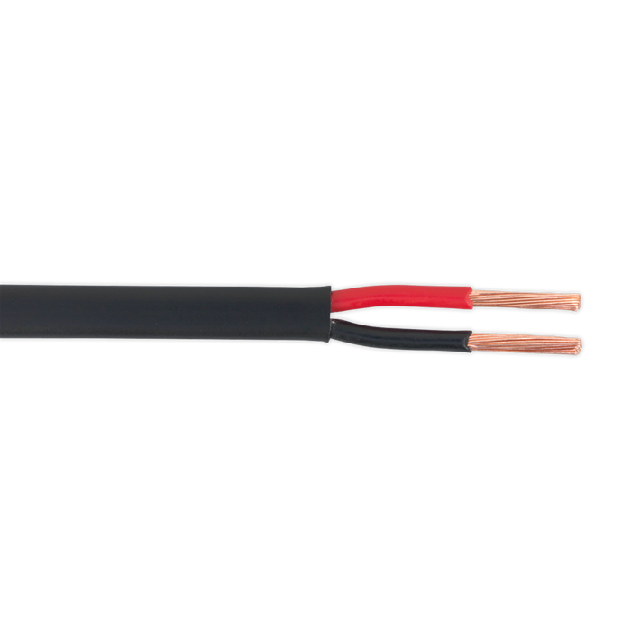 Thin Wall Flat Automotive Cable Twin 2 x 2mm² 28/0.30mm 30m - Black | AC2830TWTN