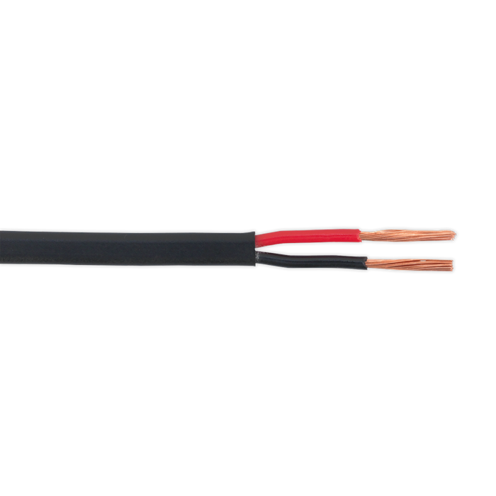 Thin Wall Flat Automotive Cable Twin 2 x 1mm² 32/0.20mm 30m - Black | AC3220TWTN