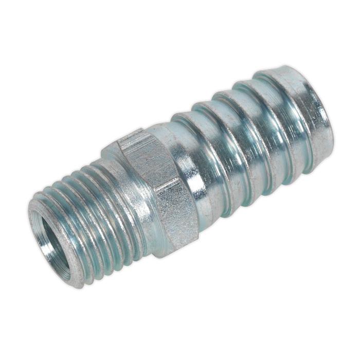 PCL Screwed Tailpiece Male 1/4"BSPT - 1/2" Hose - Pack of 5 | AC40