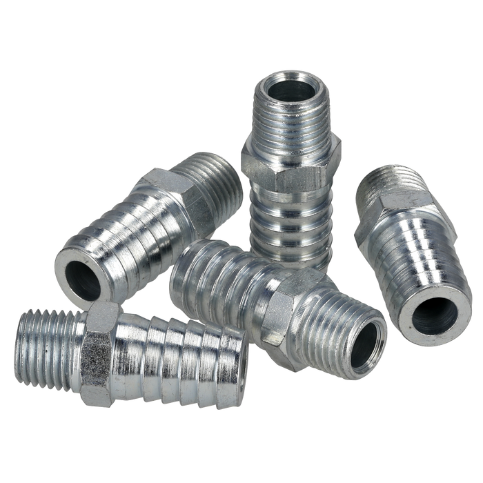 PCL Screwed Tailpiece Male 1/4"BSPT - 1/2" Hose - Pack of 5 | AC40