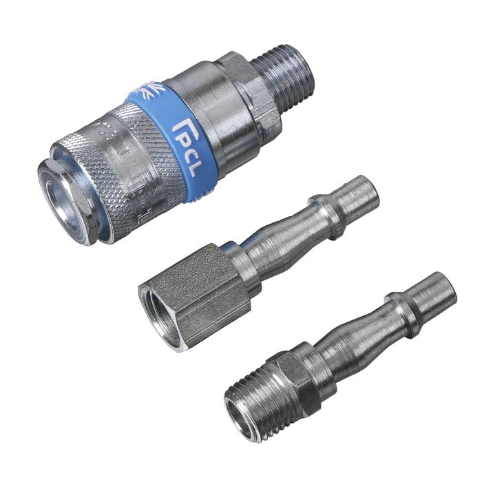 PCL Air Tool Coupling Kit 1/4"BSPT 3pc | AC60