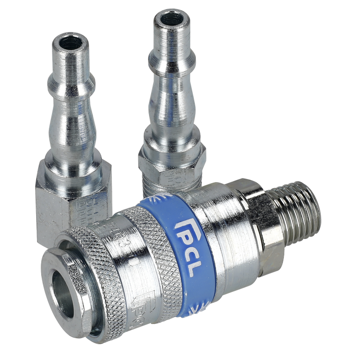 PCL Air Tool Coupling Kit 1/4"BSPT 3pc | AC60