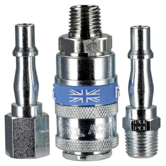 PCL Air Tool Coupling Kit 1/4"BSPT 3pc | AC60