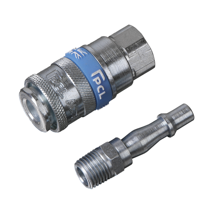 PCL Air Tool Coupling Kit 1/4"BSPT 2pc | AC61