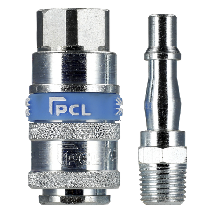 PCL Air Tool Coupling Kit 1/4"BSPT 2pc | AC61