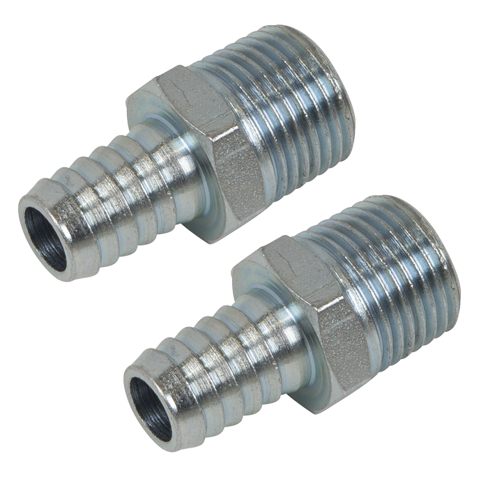 PCL Screwed Tailpiece Male 1/2"BSPT - 1/2" Hose - Pack of 2 | AC99
