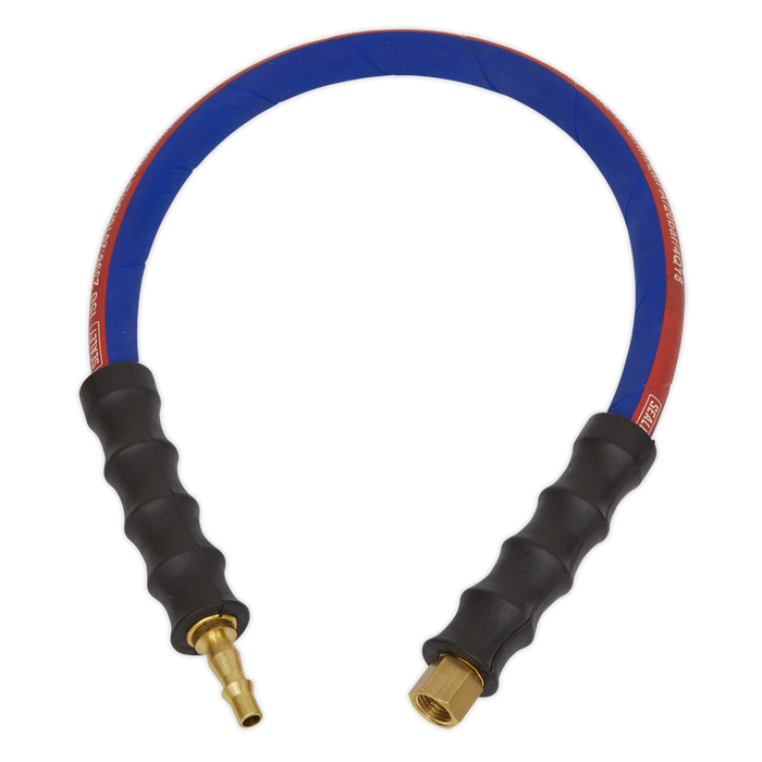 Air Leader Hose with Tailpiece & 1/4"BSP Union 600mm x 8mm | AH2R