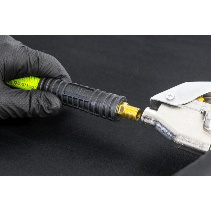 High-Visibility Air Hose with 1/4"BSP Unions 15m x 8mm | AHFC15