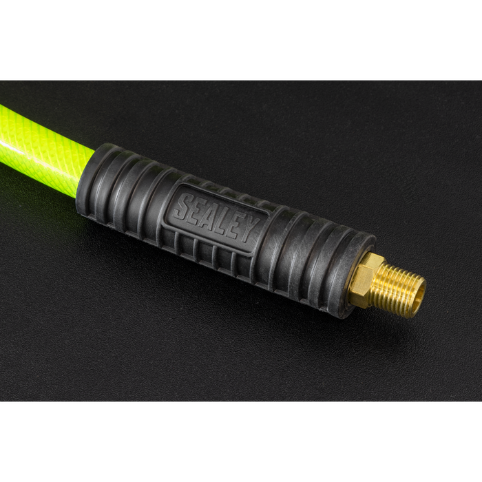 High-Visibility Air Hose with 1/4"BSP Unions 15m x 8mm | AHFC15