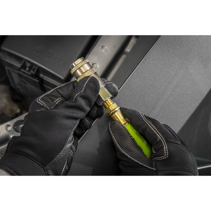 High-Visibility Hybrid Air Hose with 1/4"BSP Unions 10m x 8mm | AHH10