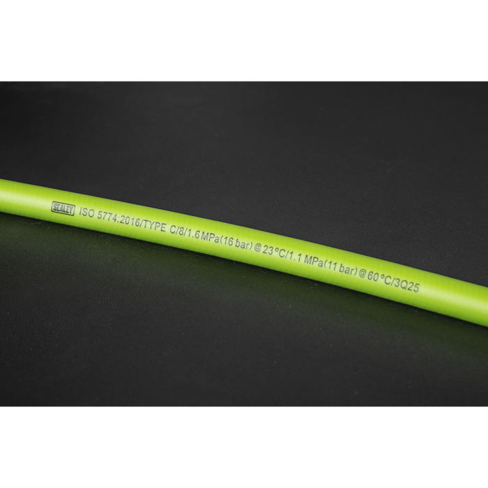 High-Visibility Hybrid Air Hose with 1/4"BSP Unions 10m x 8mm | AHH10