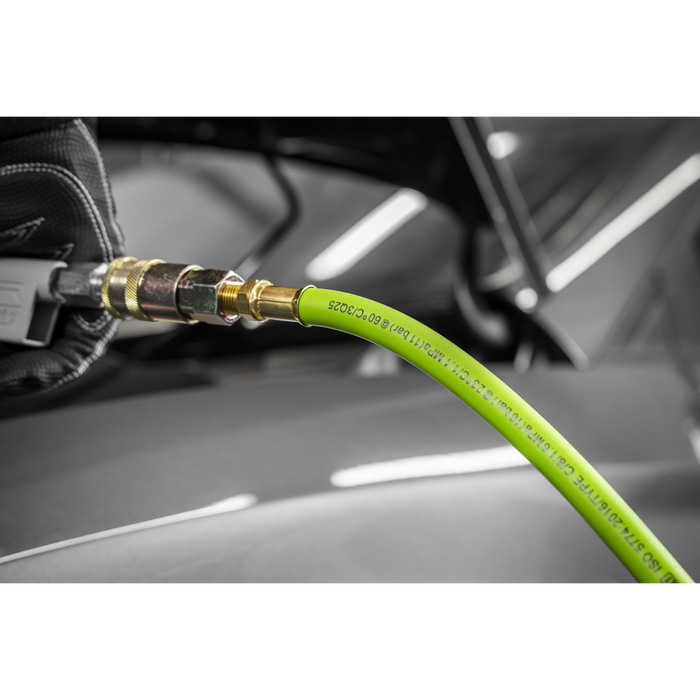High-Visibility Hybrid Air Hose with 1/4"BSP Unions 10m x 8mm | AHH10