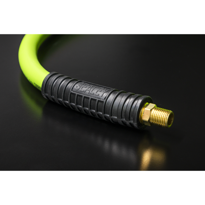 High-Visibility Hybrid Air Hose with 1/4"BSP Unions 10m x 8mm | AHHC10G