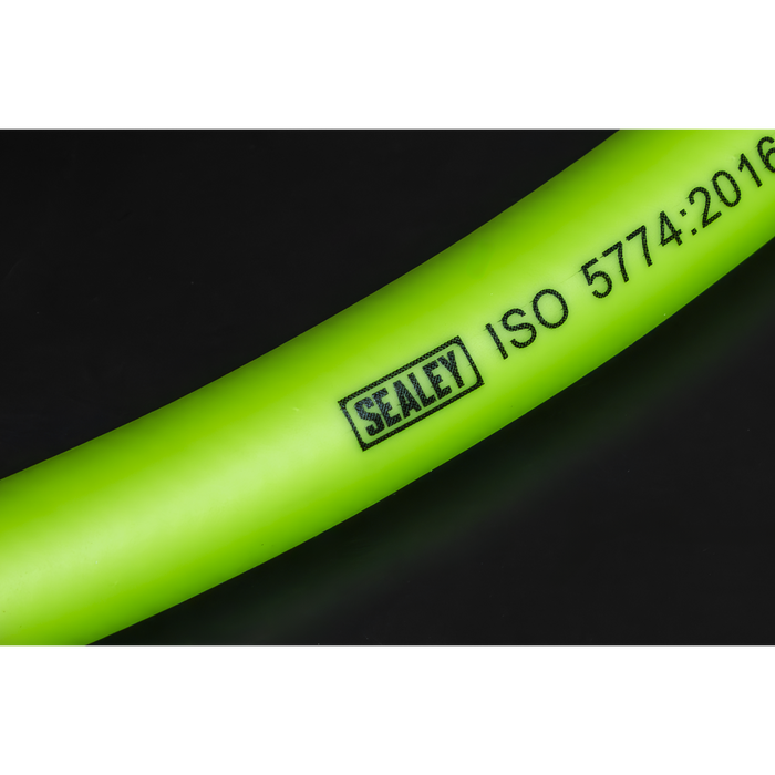 High-Visibility Hybrid Air Hose with 1/4"BSP Unions 10m x 8mm | AHHC10G