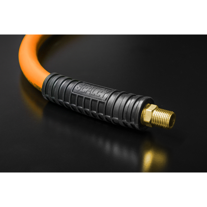 High-Visibility Hybrid Air Hose with 1/4"BSP Unions 15m x 8mm | AHHC15