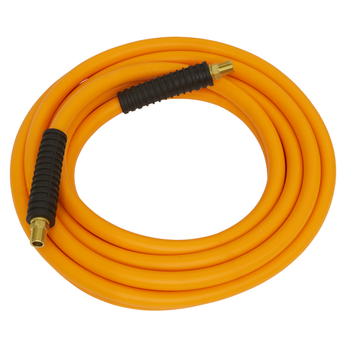 High-Visibility Hybrid Air Hose with 1/4"BSP Unions 15m x 8mm | AHHC15