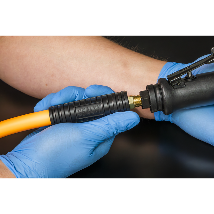 High-Visibility Hybrid Air Hose with 1/4"BSP Unions 20m x 10mm | AHHC2038