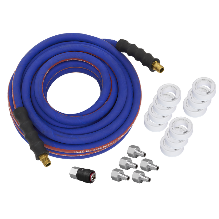 Extra-Heavy-Duty High Flow Air Hose Kit with Couplings 15m x 13mm | AHK05
