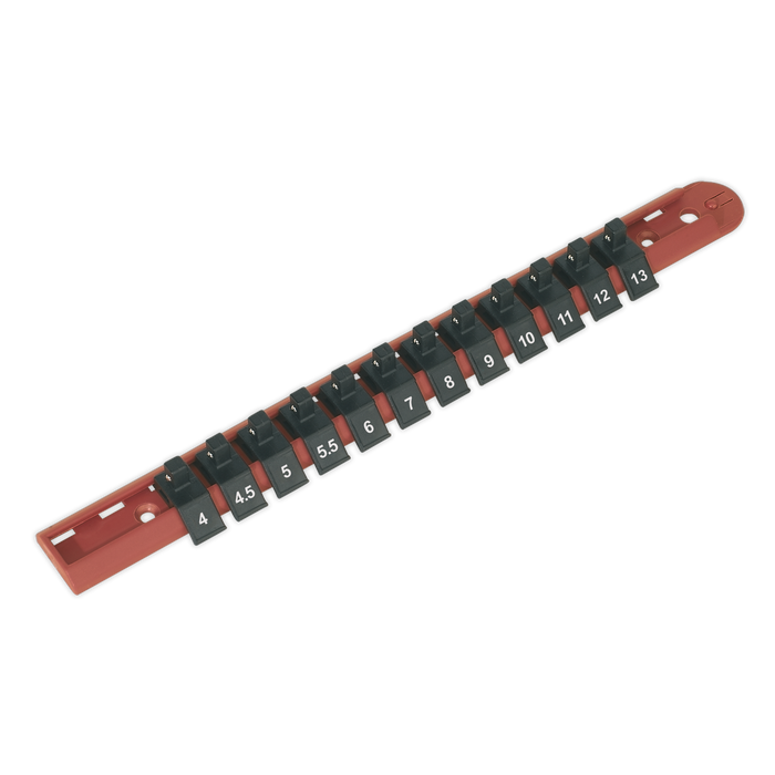 Premier Socket Retaining Rail with 12 Clips 1/4"Sq Drive | AK1412