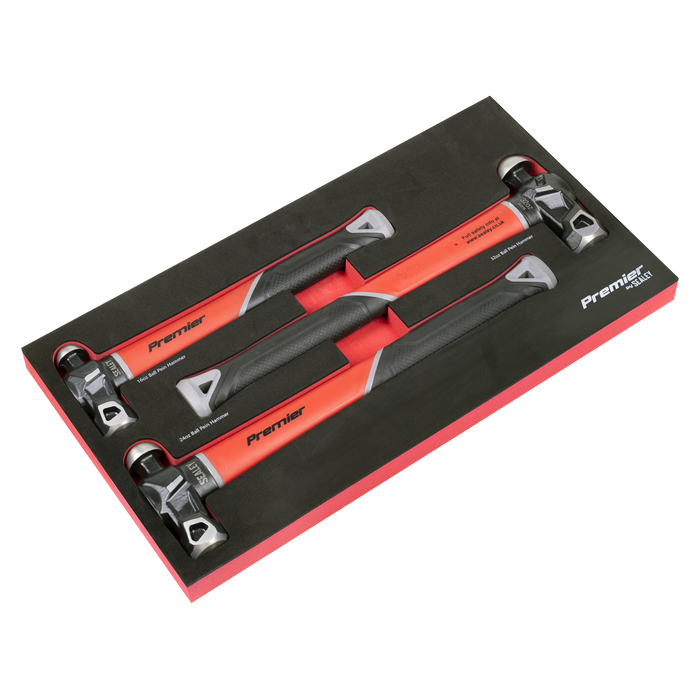 Premier Ball Pein Hammer Set with Fibreglass Shafts 3pc | AK2033