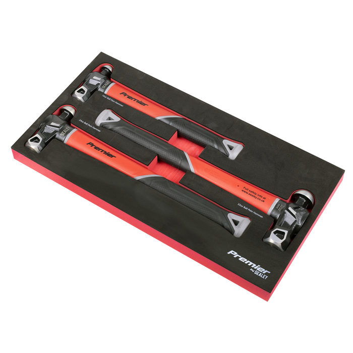Premier Ball Pein Hammer Set with Fibreglass Shafts 3pc | AK2033
