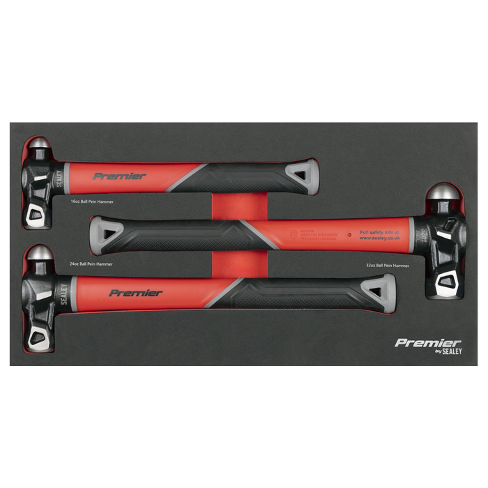 Premier Ball Pein Hammer Set with Fibreglass Shafts 3pc | AK2033
