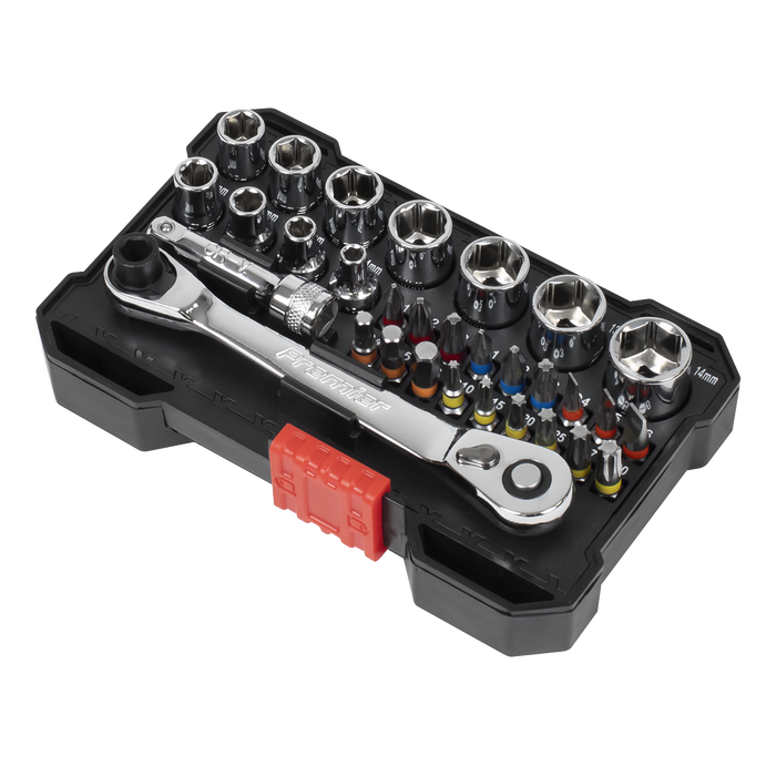 Premier Socket & Colour-Coded Bit Set 1/4"Sq Drive 31pc | AK2111
