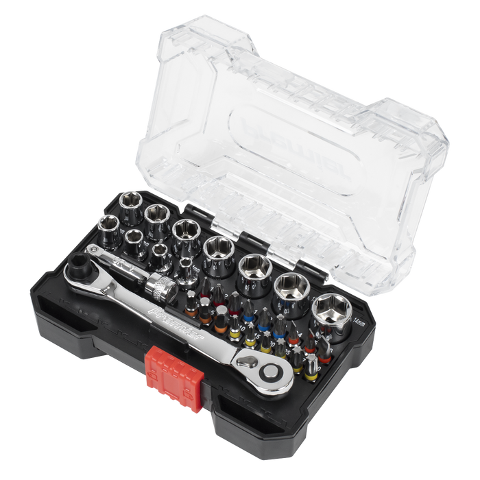 Premier Socket & Colour-Coded Bit Set 1/4"Sq Drive 31pc | AK2111